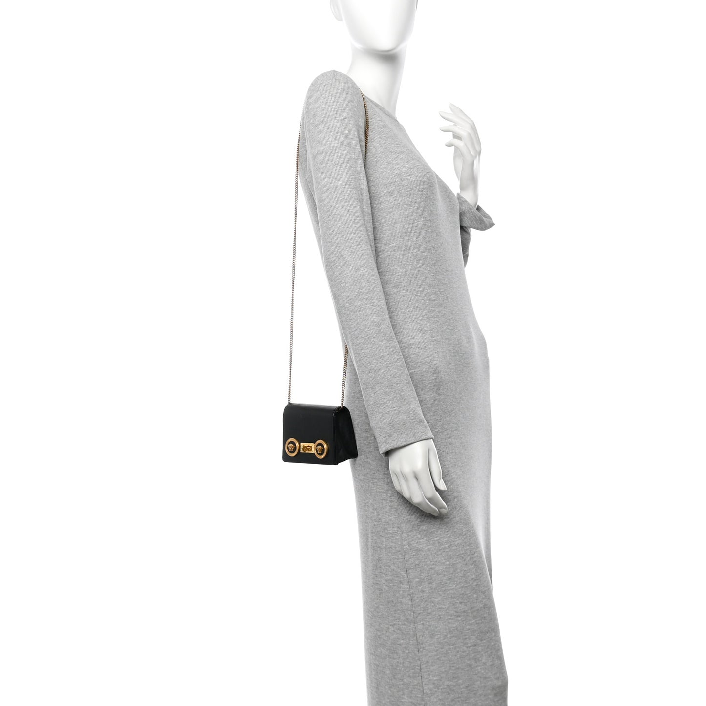 Calfskin Mini Icon Handbag Black