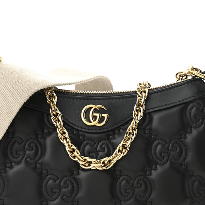 Gucci Calfskin GG Matelasse Chain Handbag Black Natural 8 of 10