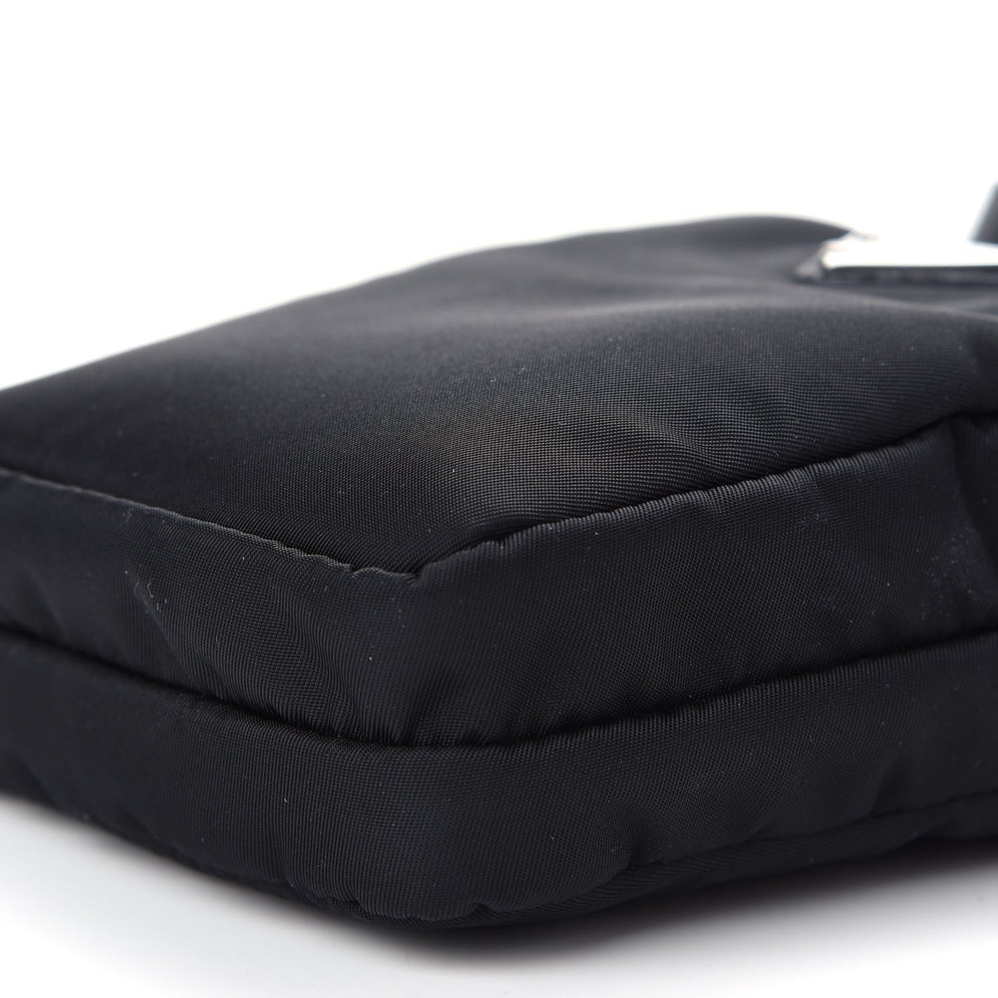 Tessuto Nylon Saffiano Crossbody Pouch Black