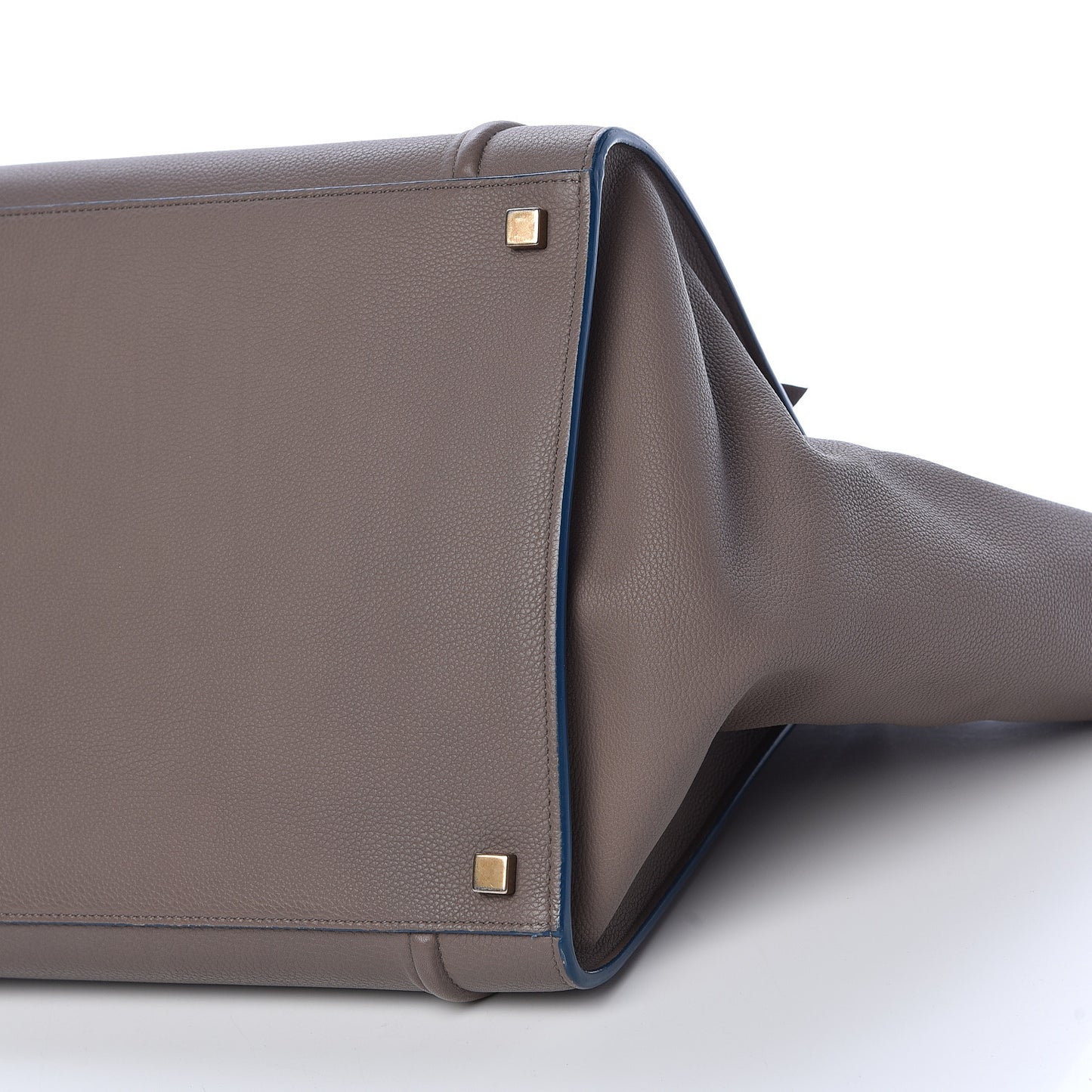 Supple Calfskin Medium Phantom Luggage Khaki Cobalt Trim