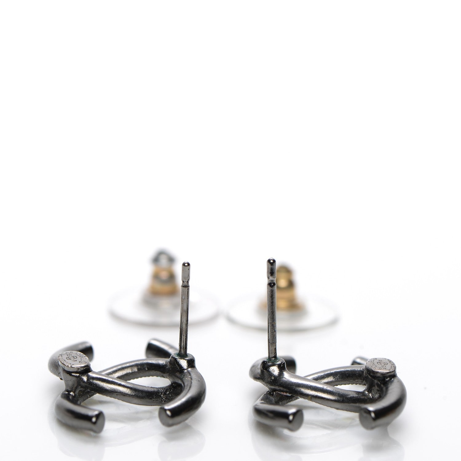 Chanel Crystal Baguette CC Earrings 4 of 4