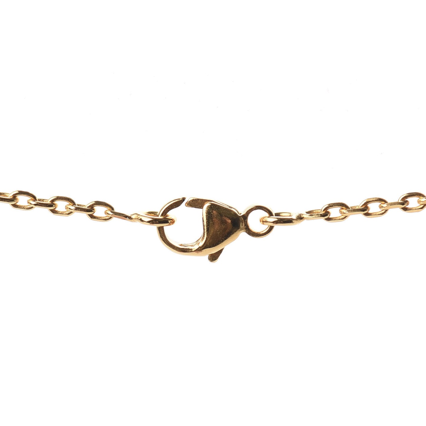 Lacquered Gold Pop H Pendant Necklace Black