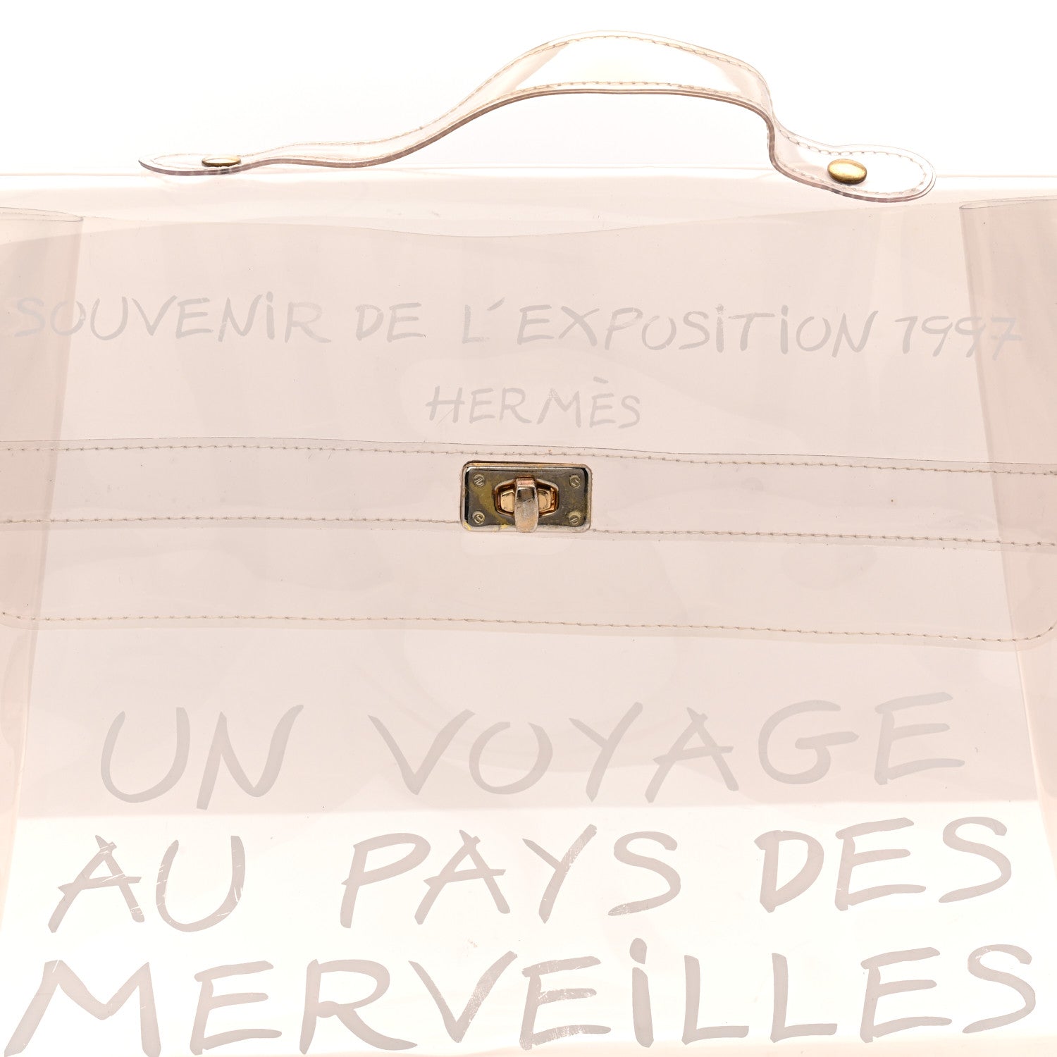 Hermes Vinyl Souvenir De L'Exposition Kelly Transparent 18 of 22