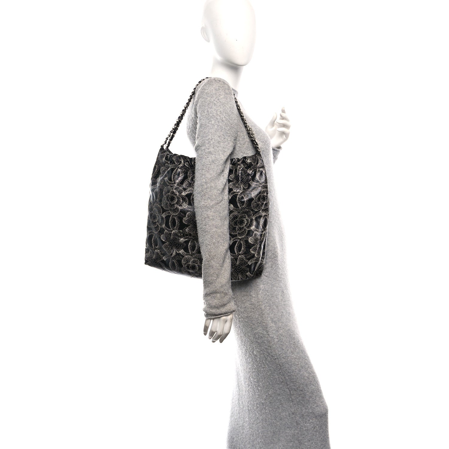 Chanel Printed Calfskin Quilted Chanel 22 Black 2 of 10