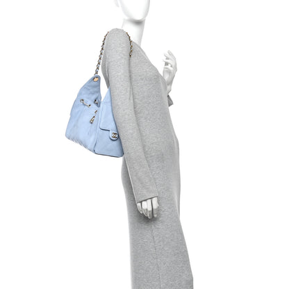 Chanel Caviar Quilted Small Chanel 25 Handbag Light Blue 2 of 10