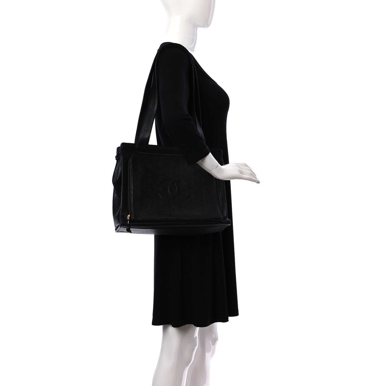 Chanel Caviar CC Tote Black 2 of 14