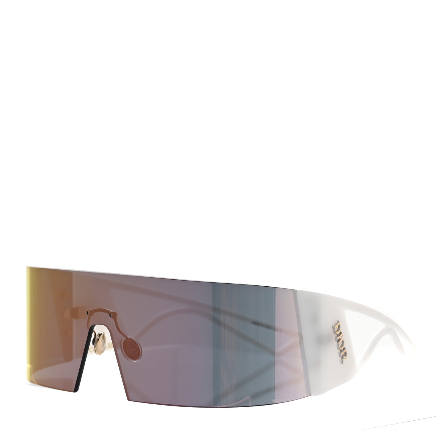 Acetate Mirrored KaleiDiorscopic Sunglasses Multicolor White