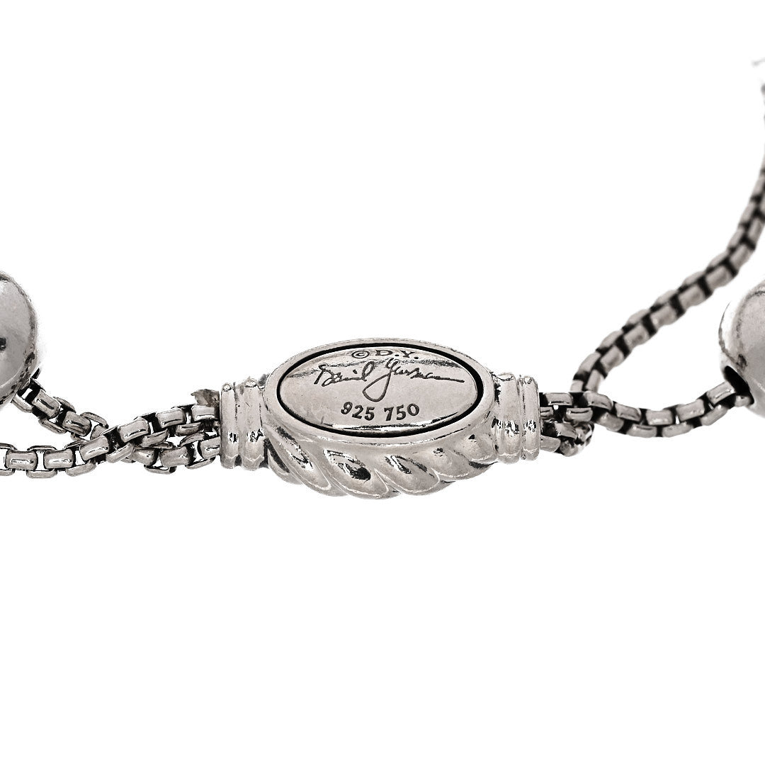David Yurman Sterling Silver 18K Yellow Gold Pearl Elements Bead Bracelet 3 of 3