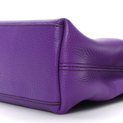 Gucci Pebbled Calfskin Small Soho Chain Shoulder Bag Shine Purple 9 of 9
