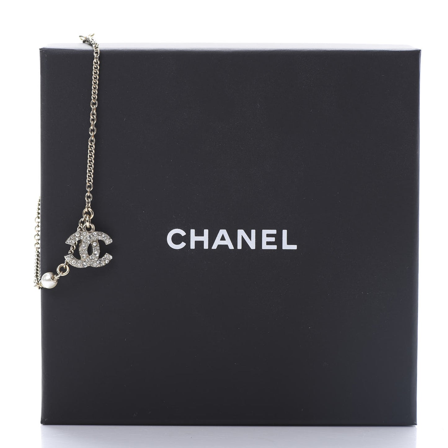 Pearl Crystal CC Bracelet Gold