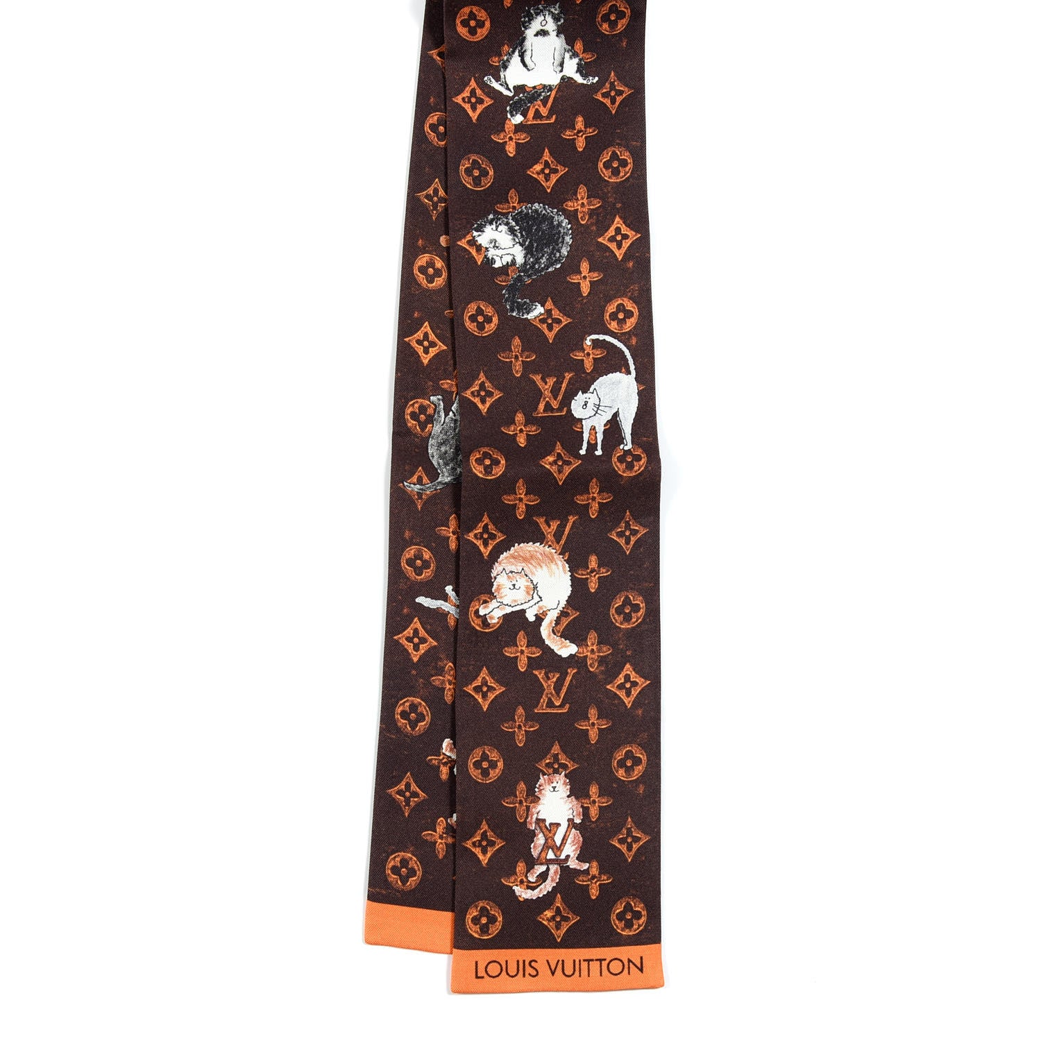 Louis Vuitton Silk Catogram Classic Bandeau Marron 2 of 3