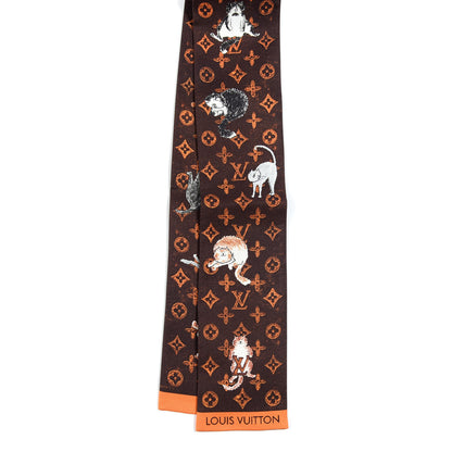 Louis Vuitton Silk Catogram Classic Bandeau Marron 2 of 3