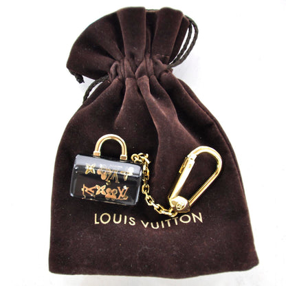 Louis Vuitton Resin Inclusion Speedy Bag Charm Key Chain Black 3 of 4
