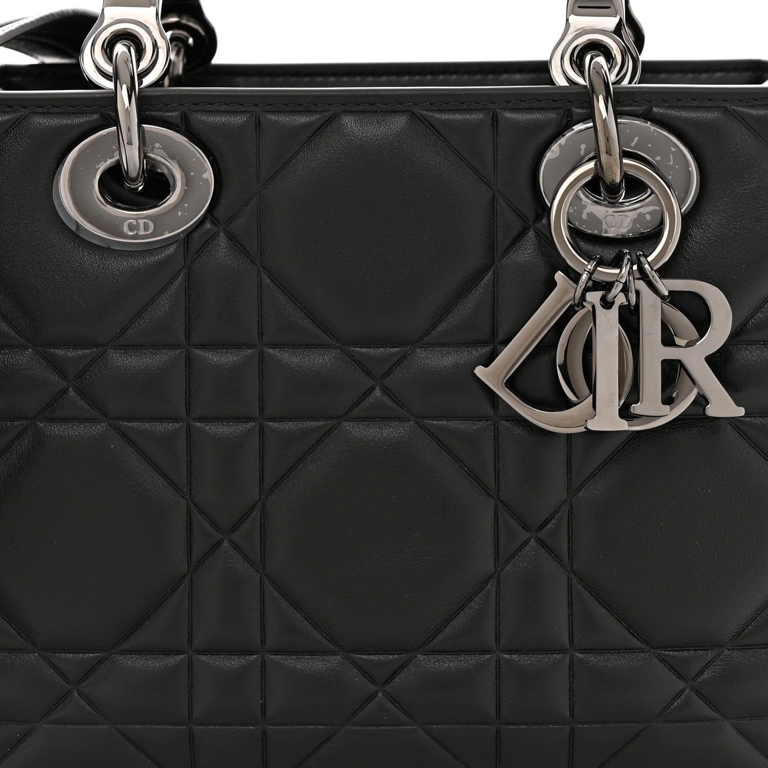 Christian Dior Calfskin Cannage Small The Lady 95.22 Black 8 of 10