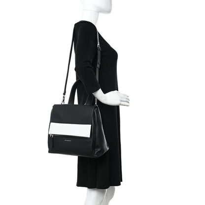Givenchy Calfskin Small Pandora Pure Flap Bag Black White 2 of 10