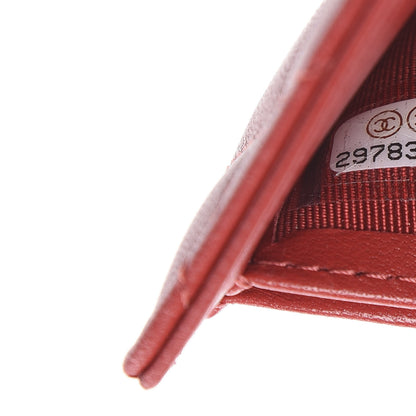 Chanel Lambskin Quilted Small Compact Wallet Red 7 of 7