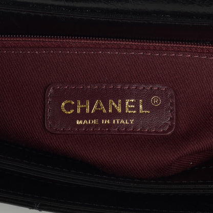 Chanel Glazed Calfskin Quilted Large Perfect Edge Flap Black 7 of 8