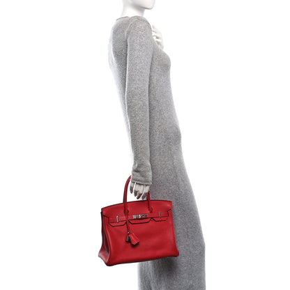 Hermes Togo BIRKIN 30 Rouge Casaque 3 of 18