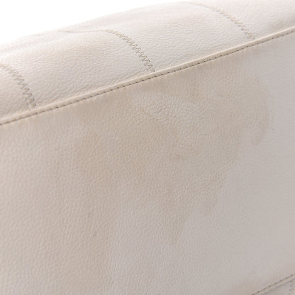 Chanel Caviar Square Stitched Large Tote White 21 of 23
