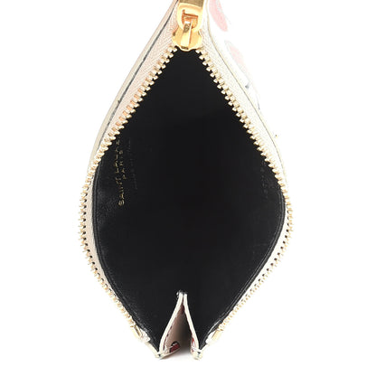 Saint Laurent Calfskin Monogram Cherry Fragments Zippered Card Case 5 of 7