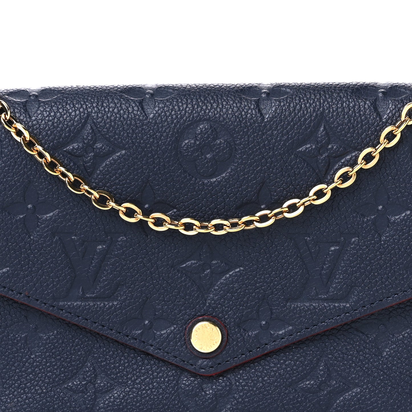 Empreinte Pochette Felicie Chain Wallet Marine Rouge