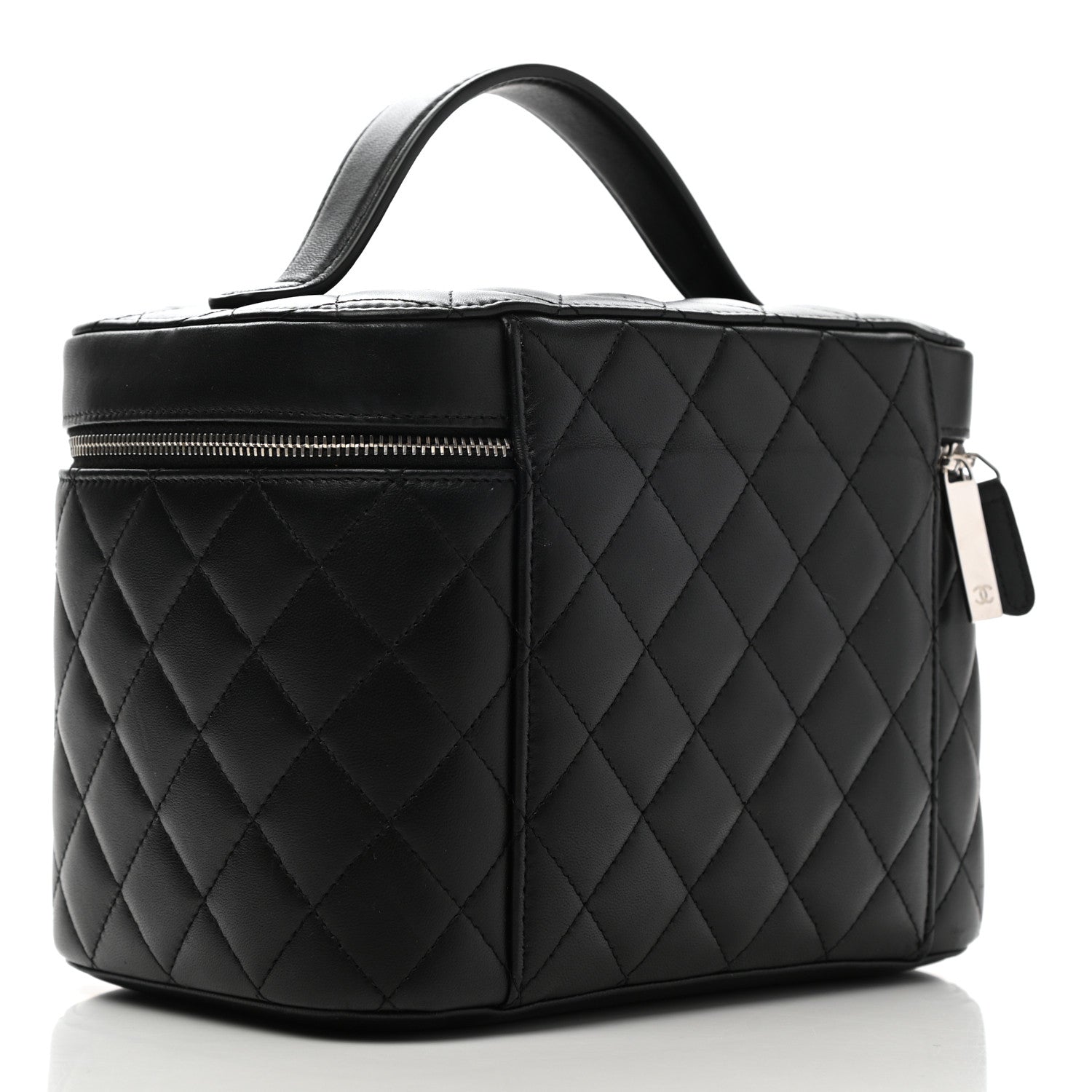 Chanel Lambskin Quilted Large Vanity Pouch Black 3 of 8