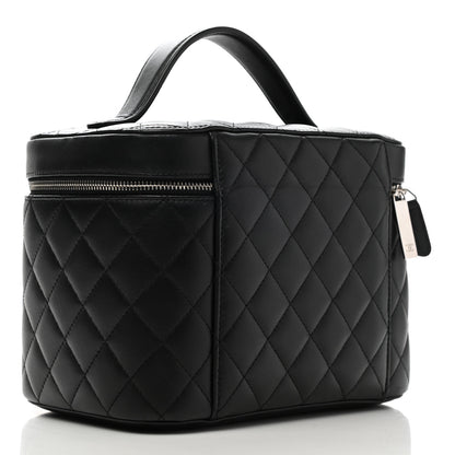Chanel Lambskin Quilted Large Vanity Pouch Black 3 of 8