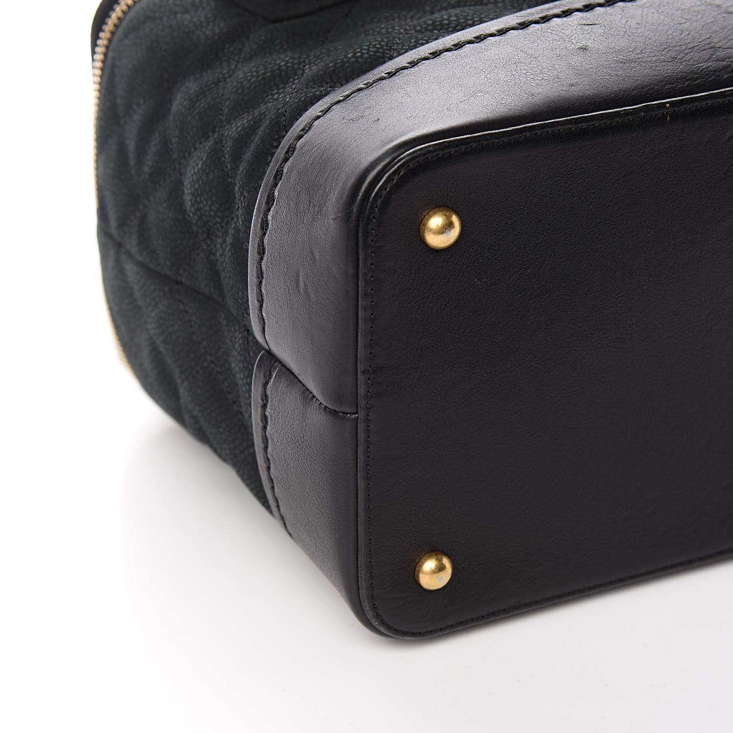 Chanel Iridescent Grained Calfskin Quilted Globe Trotter Vanity Case Black 8 of 12