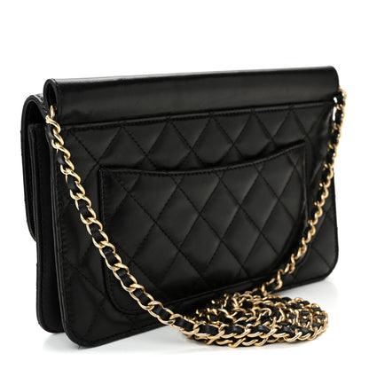 Chanel Lambskin Quilted Medium Crossing Times Flap Black 3 of 11