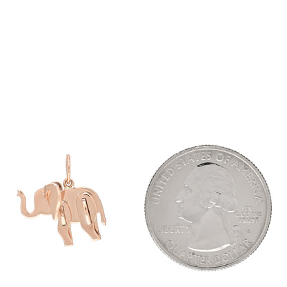 Tiffany 18K Rose Gold Save The Wild Elephant Charm 2 of 5