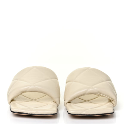 Bottega Veneta Nappa Quilted Rubber Lido Flat Sandals 37.5 Sea Salt 2 of 12