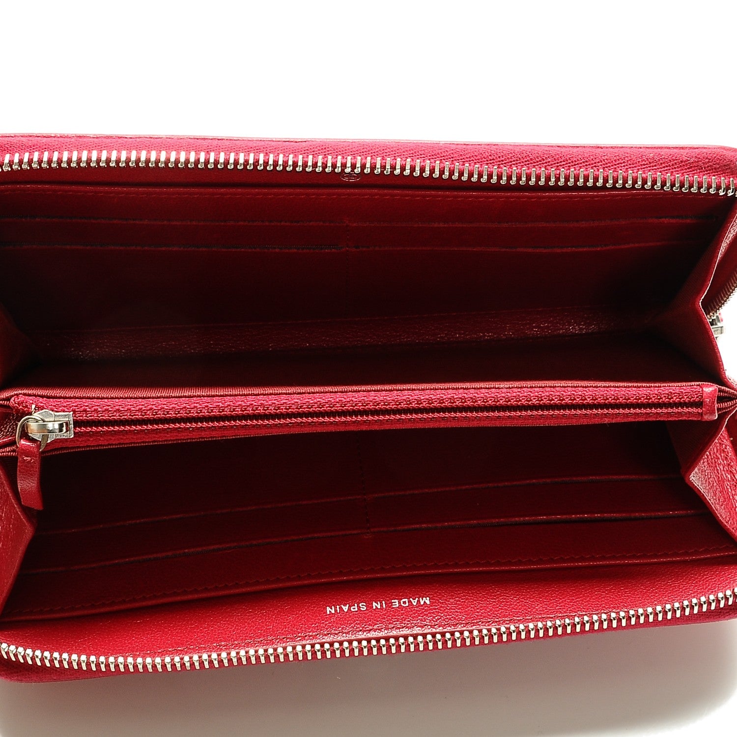 Chanel Sheepskin Quilted Mademoiselle Vintage Zip Around Wallet Dark Pink 5 of 8