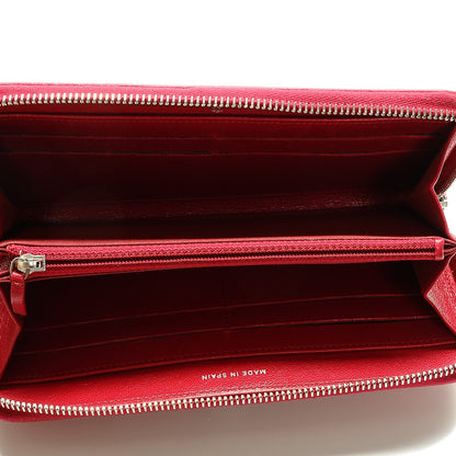 Chanel Sheepskin Quilted Mademoiselle Vintage Zip Around Wallet Dark Pink 5 of 8