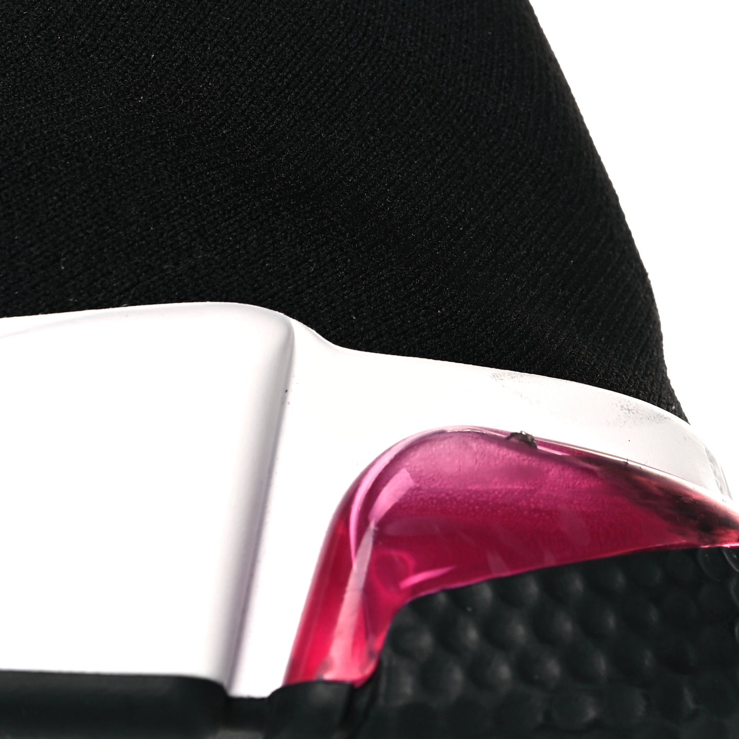 Neoprene Knit Womens Speed Clear Sole Sneakers 37 Black Pink