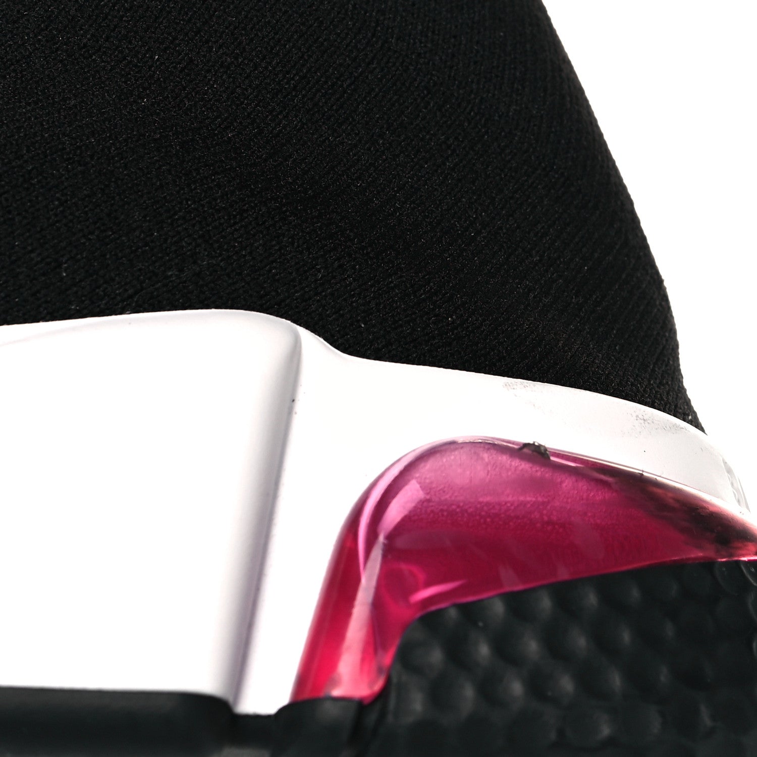 Balenciaga Neoprene Knit Womens Speed Clear Sole Sneakers 37 Black Pink 7 of 8