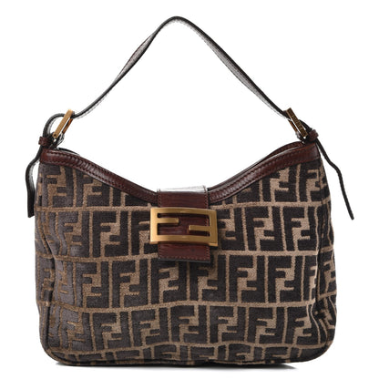 Fendi Velvet Zucca Vitello Forever Hobo Fango Grigio Bruciato 1 of 10