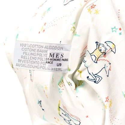 Hermes Cotton Poplin Embroidered Cabriole Baby Bunting Blanket Blanc Creme 4 of 4
