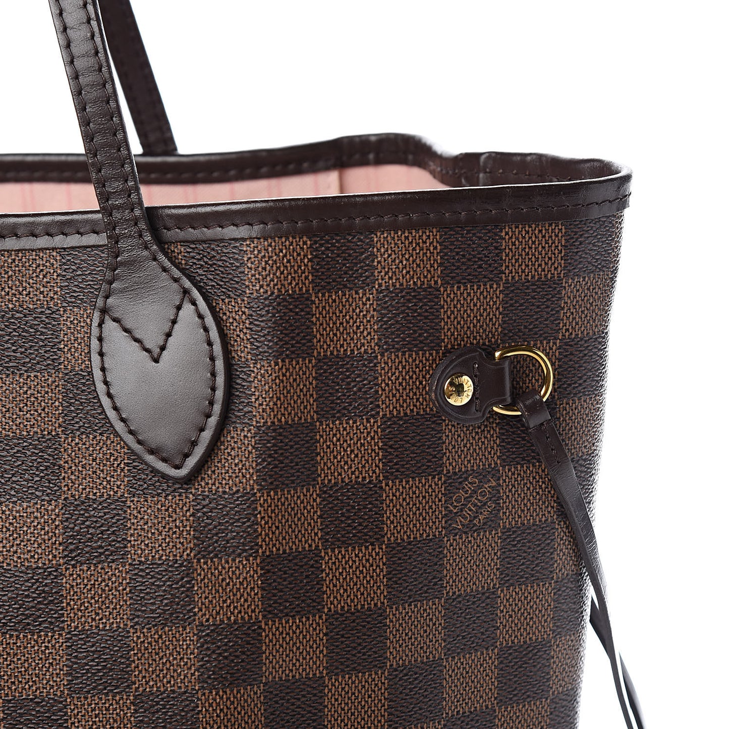 Damier Ebene Neo Neverfull MM Rose Ballerine