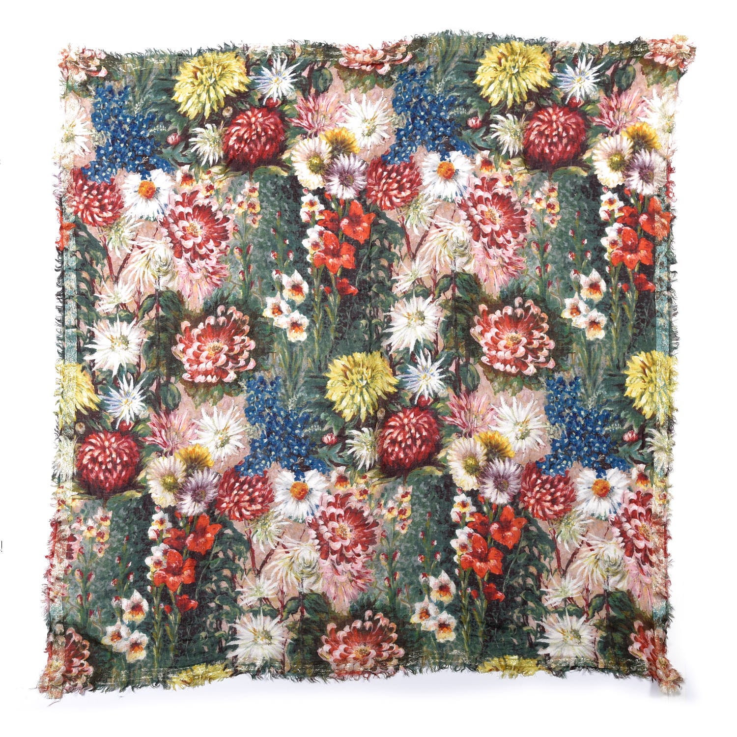 Gucci Wool Floral Scarf Multicolor 1 of 2