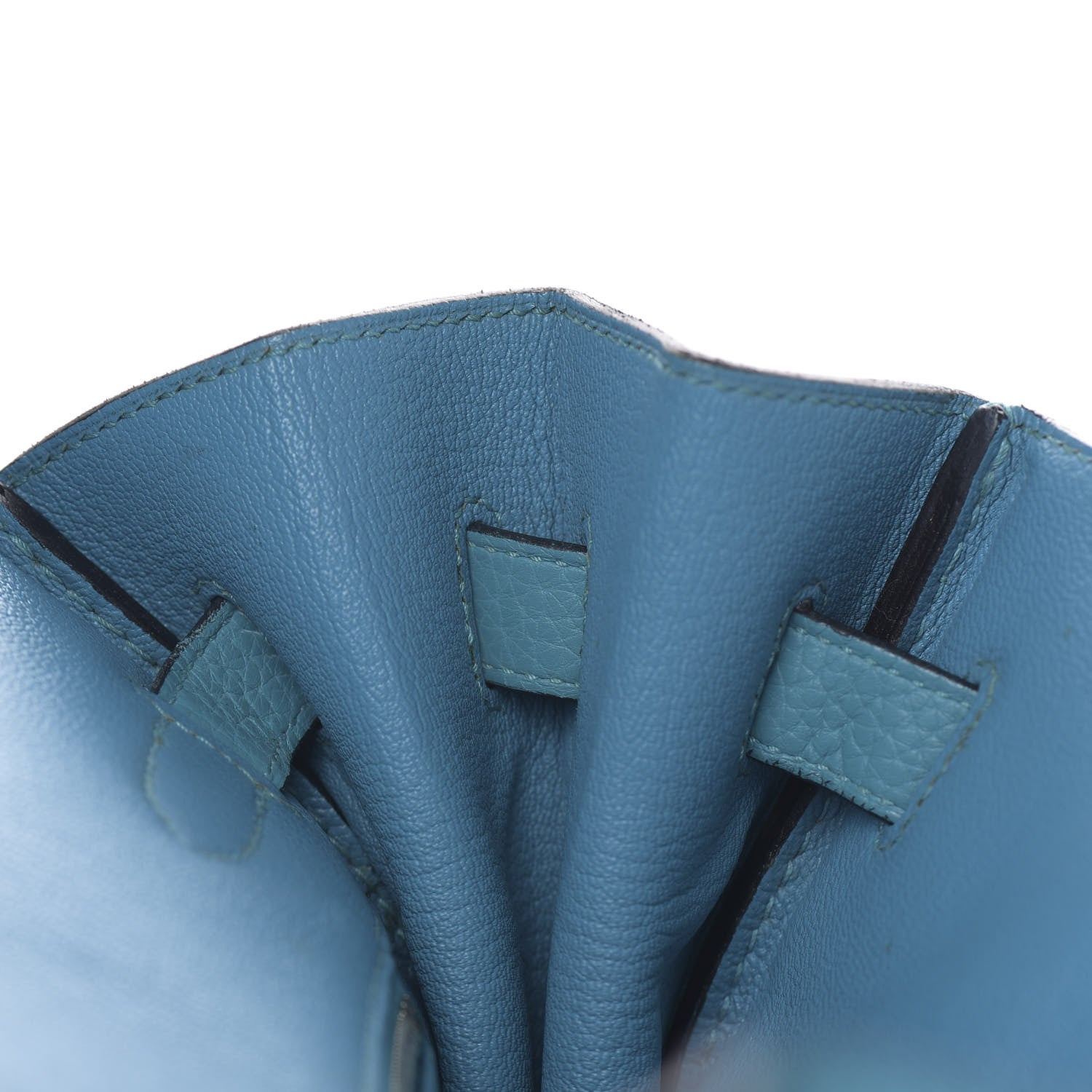 Hermes Taurillon Clemence Birkin 35 Turquoise 18 of 32