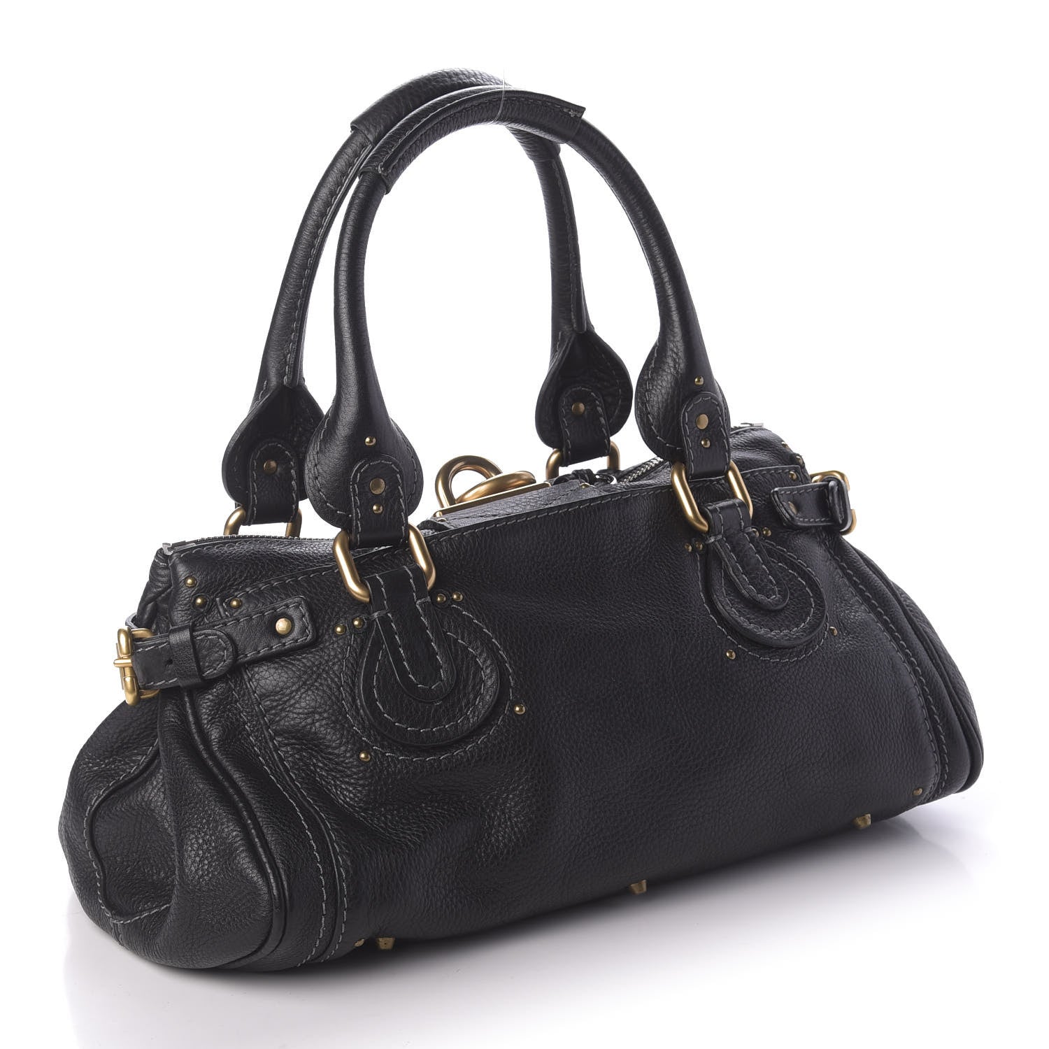 Chloe Calfskin Medium Paddington Satchel Black 3 of 9