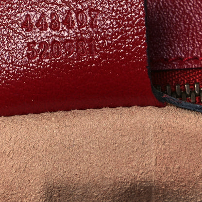 Gucci Vintage Effect Calfskin Matelasse Diagonal Small Torchon GG Marmont Shoulder Bag Black Romantic Cherry 8 of 8