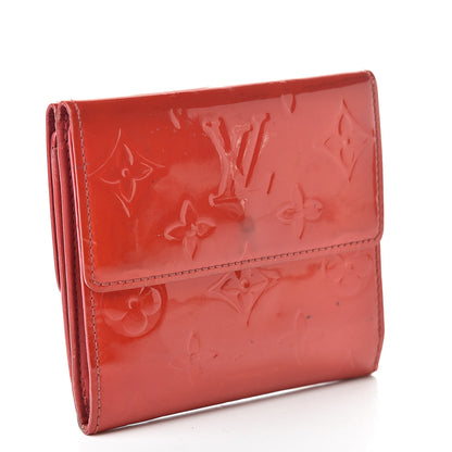 Louis Vuitton Vernis Elise Wallet Rouge Grenadine 3 of 13