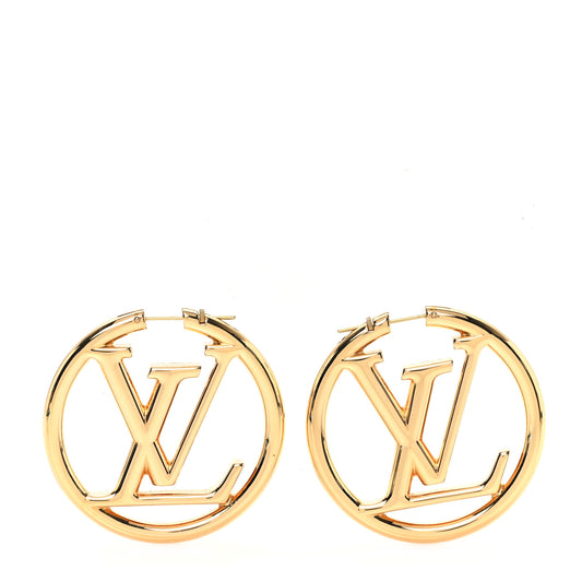 Metal Louise Hoop Earrings Gold