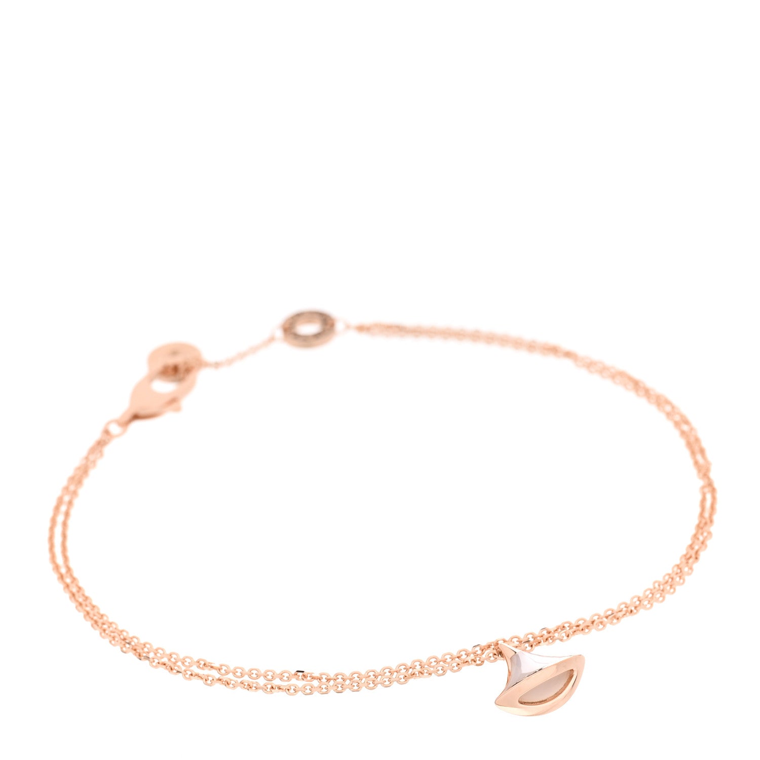 Bulgari 18K Rose Gold Mother of Pearl Divas' Dream Bracelet ML 1 of 3