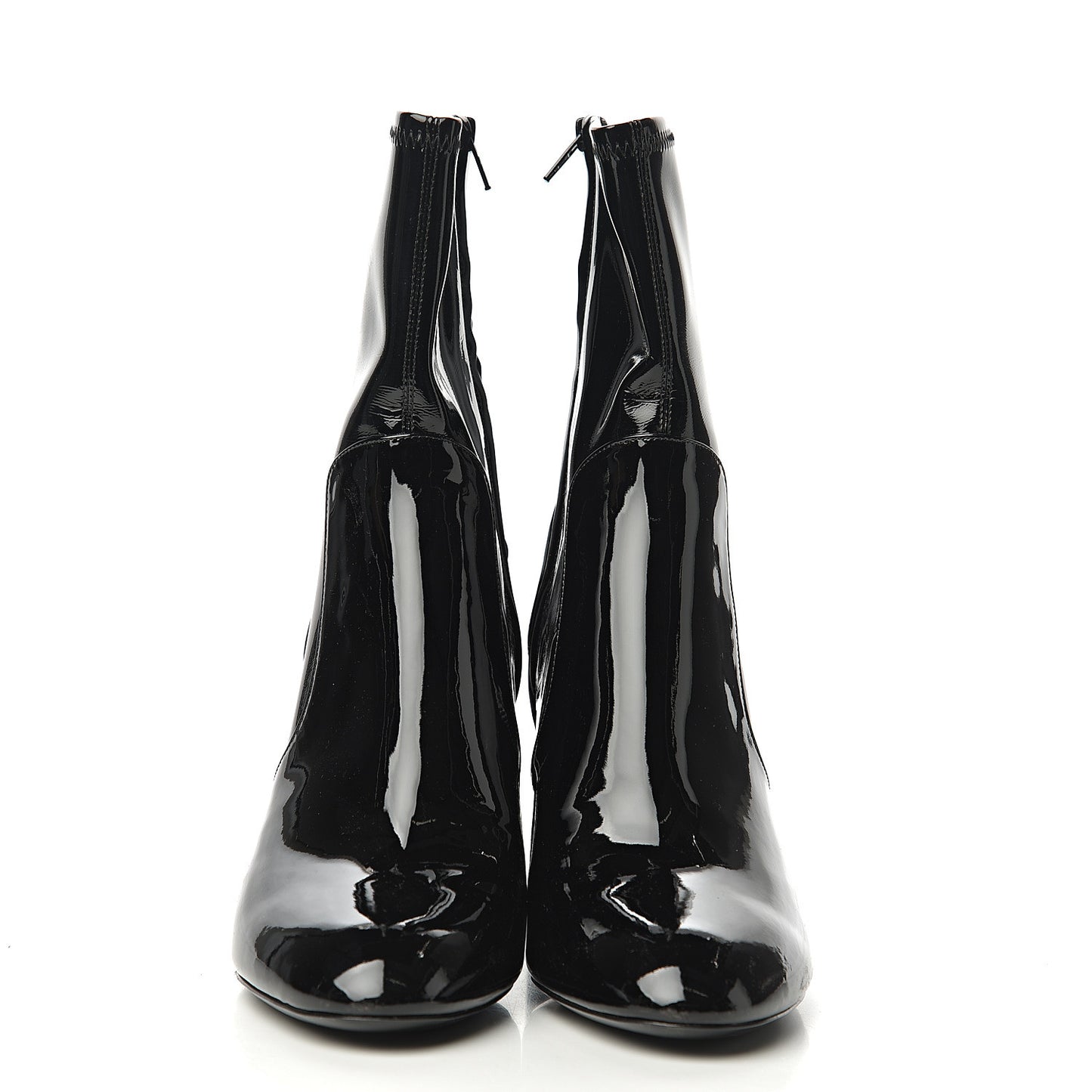 Patent Silhouette Ankle Boots 41.5 Black