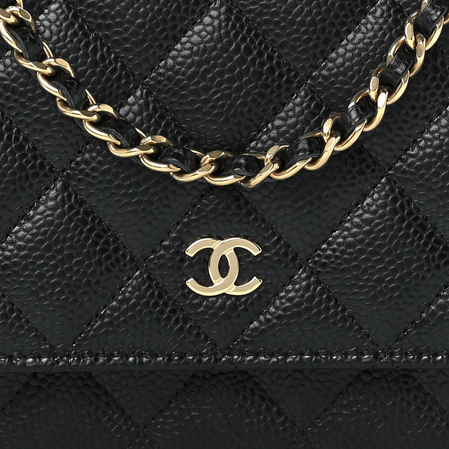 Chanel Caviar Quilted Wallet On Chain WOC Black 10 of 14