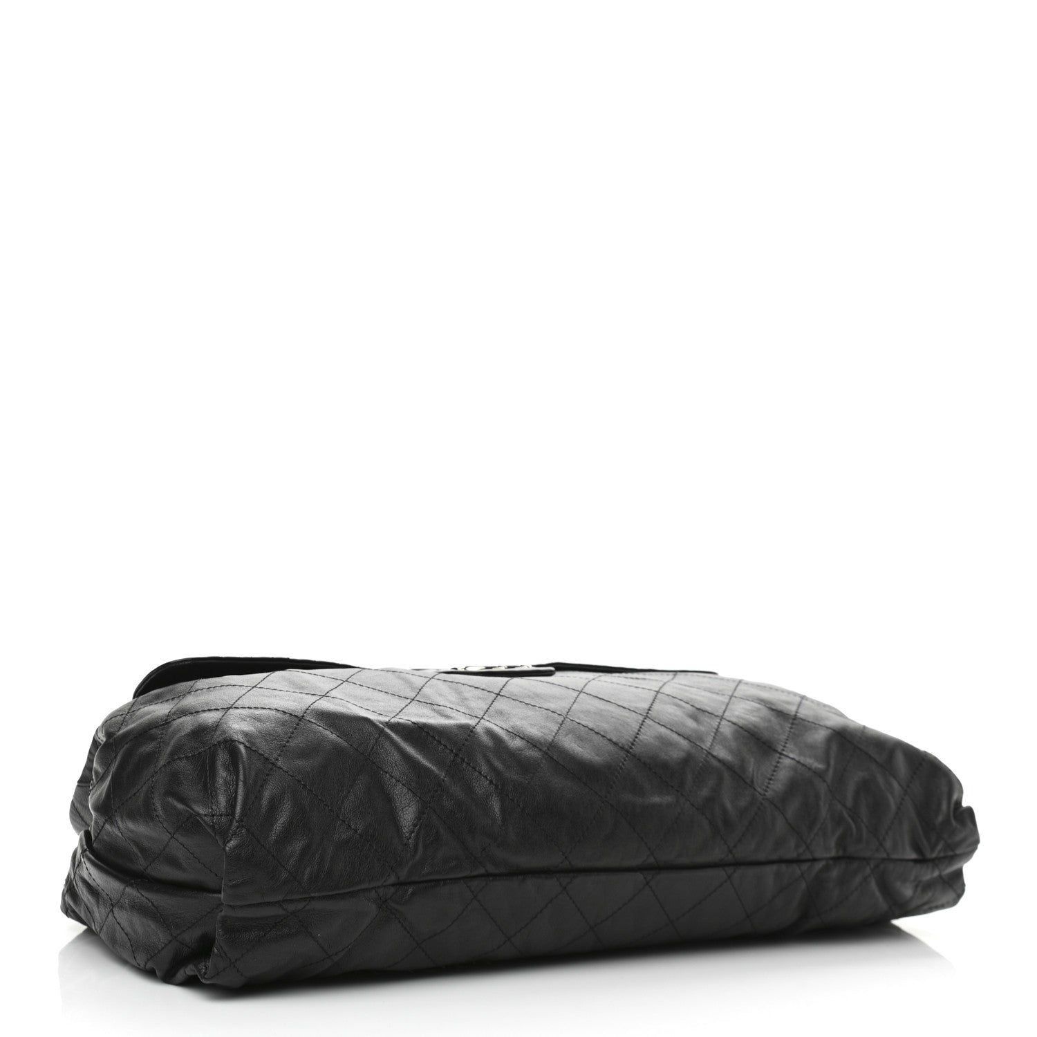 Chanel Vinyl Calfskin Quilted Flap Messenger Black 4 of 15