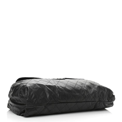 Chanel Vinyl Calfskin Quilted Flap Messenger Black 4 of 15