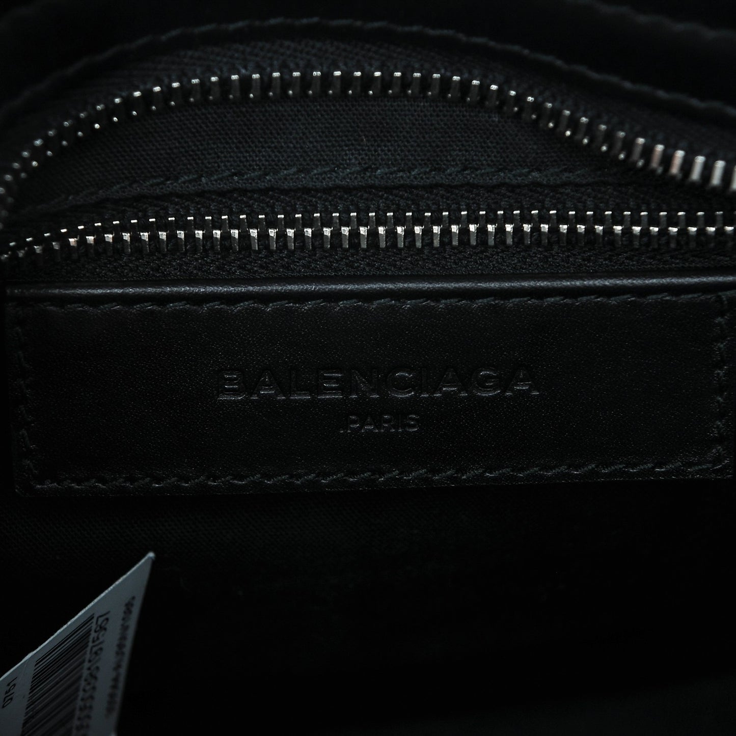 Smooth Calfskin Metallic Patent Giant 12 Silver Hardware Mini City Black Gris